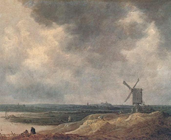 Jan van  Goyen Windmill oil painting picture